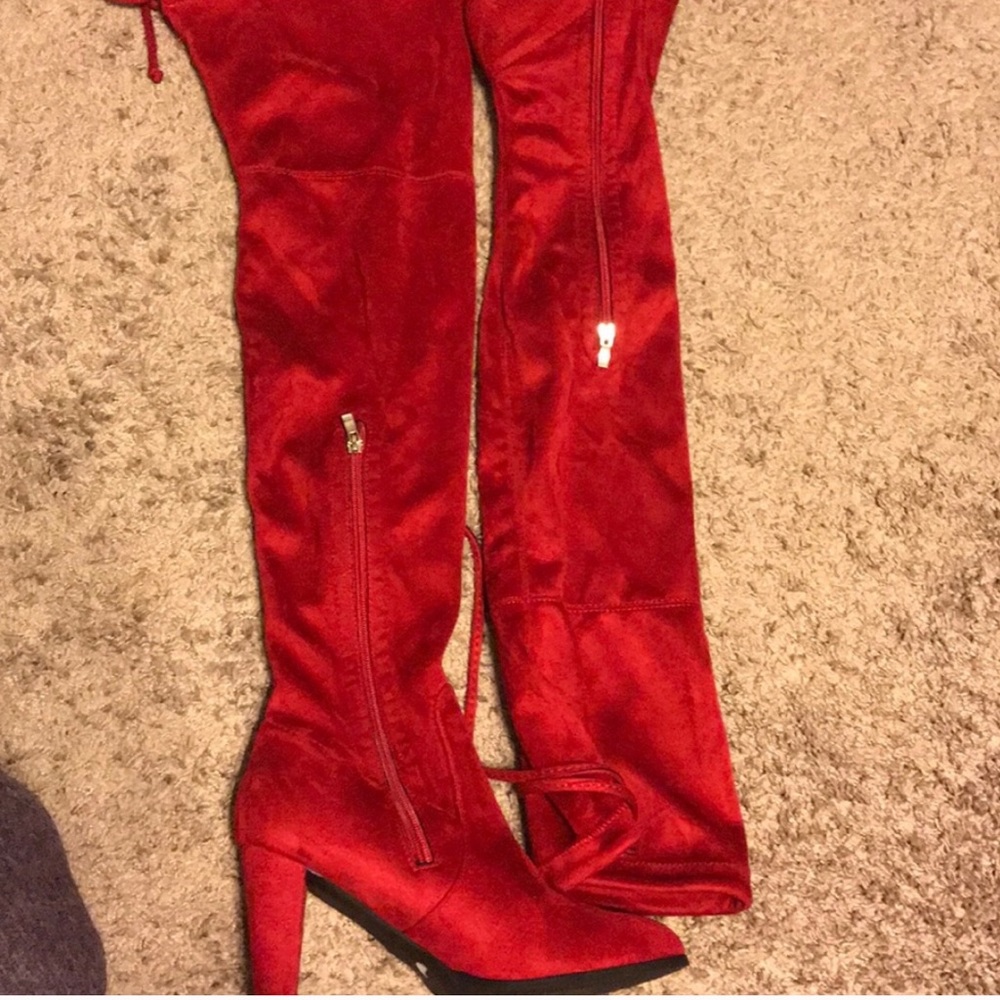 Suede Chunky heel Over the Knee Boots